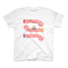 わちゃぽ宇宙人/シマダソラシドの🍙真ん中でピクニック🍙 スタンダードTシャツ