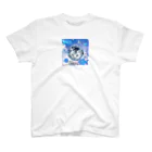 m/kのcat ブルー Regular Fit T-Shirt