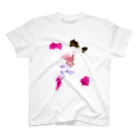 IKUTAKAHASHIのInk art_purple&pink スタンダードTシャツ