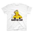 OKAMEのBABY IN CAR　イエロー（背景なし） スタンダードTシャツ