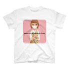 Quatre Illustrationのマスクの女の子01 スタンダードTシャツ