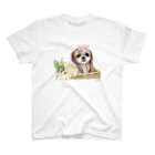 Momojiの犬画のシーズー59 スタンダードTシャツ