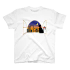 frmeowのwindow side [Black cat] スタンダードTシャツ