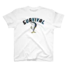 ムノウのSURVIVAL〜鯖、威張る〜 青っぽい スタンダードTシャツ