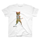 猫写真家　森永健一 にゃんこ屋 SUZURIストアのニャンコボクサーカラータイプ Regular Fit T-Shirt