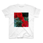 その日暮らし。の薔薇のお花 深紅 スタンダードTシャツ