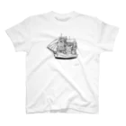 TONNOT illustrationsの帆船・BBQ号 Regular Fit T-Shirt