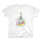 Akiss art ONLINE SHOPの初恋のエッフェル塔 スタンダードTシャツ