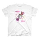 ひろはなラボ - HiroHanaLabのキャンディドール オン ピンク - Candy Doll on Pink Regular Fit T-Shirt