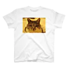 upafishのCat スクラッチフォト風 Regular Fit T-Shirt