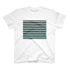 many many stripes.のボーダー水色 スタンダードTシャツ