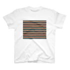 many many stripes.のボーダー水色ピンク スタンダードTシャツ