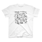 天明幸子　SUZURI  オフィシャルショップのcat cat cat !! スタンダードTシャツ