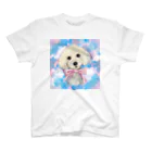 NORIMA'S SHOP のうるうるした瞳のトイプードルの夢かわいいイラスト Regular Fit T-Shirt