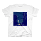 メンタルつらつらと夜景のShinjyuku-blue (park ver.) Regular Fit T-Shirt