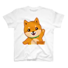 ぶよごんたショップの柴犬「ムサシ」腕上げポーズ スタンダードTシャツ