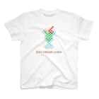 .（ドット）喫茶のドット絵クリームソーダ（DOT CREAM SODA） スタンダードTシャツ