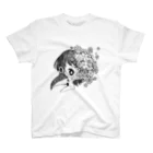 よもぎのペストマスクとお花がいっぱい Regular Fit T-Shirt