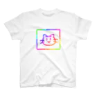 ミドリムシ。のレインボーねこ スタンダードTシャツ