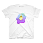 牡丹のオカメインコと花 スタンダードTシャツ