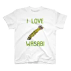 ゆるい猫ちゃんSHOPのI LOVE WASABI スタンダードTシャツ