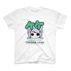 漢字キャラクターあめかちゃんのたけかちゃん close-up Regular Fit T-Shirt