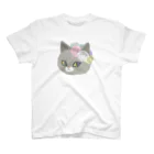 sachiko2004shopの花と猫 スタンダードTシャツ