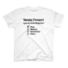 Tatakaraのワクチンパスポート(Vaccine Passport・英語) ファイザー(Pfizer)接種済み スタンダードTシャツ