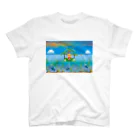 ジルトチッチのデザインボックスのクレコちゃんのウミガメと過ごす夏の一日 スタンダードTシャツ