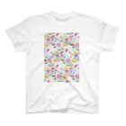 stica patterns.のパステル花畑のパターン スタンダードTシャツ