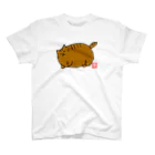 ニャポハウス（NEKO）のデブ猫ニャポポさん(ハンコ) スタンダードTシャツ