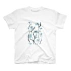 hnnnのflower2 w/ letters Regular Fit T-Shirt