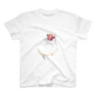 文鳥屋さんのリアルタッチ文鳥 スタンダードTシャツ