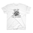 onehappinessのI LOVE DOG 肉球 Regular Fit T-Shirt