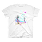 Electrical Babel @ SUZURIのEB-TS001-W "Psychedelic White" Regular Fit T-Shirt