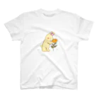 お茶飲んでほっこりのくんくんうさちゃん スタンダードTシャツ