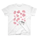 Fuuの牛柄ピンク スタンダードTシャツ