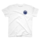 【USAGISKI】(ウサギスキー)の兎紋 両面印刷 紺 Regular Fit T-Shirt