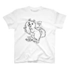 イラスト MONYAAT のポメラニアンお散歩WOW A_L Regular Fit T-Shirt