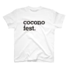 cocono fest. 公式SUZURIショップのcocono fest. ロゴTシャツ（白） Regular Fit T-Shirt