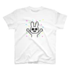 rabbit.bのpoker face rabbit（ピカピカ） スタンダードTシャツ