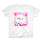 shimaneko megumi（しま猫めぐみ）のふわふわSNOWのグッズ スタンダードTシャツ