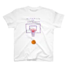 NIKORASU GOのバスケデザイン「左手は添えるだけ」（Tシャツ・パーカー・グッズ・ETC） スタンダードTシャツ