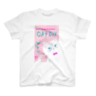 wokasinaiwoのセカイとネコ（ピンク） スタンダードTシャツ