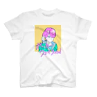 Candy_pizza！のポーカーフェイスちゃんの照れた仕草 スタンダードTシャツ