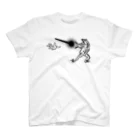 モルTの鳥獣人物戯画　カメハメ波　モノクロ2021夏モデル スタンダードTシャツ