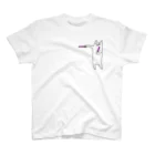 しろねこさん諸々のペンライトねこ02紫 Regular Fit T-Shirt