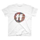 shop_newton_isaacの<ff>Alphabet on Apple by Isaac Fujiki Regular Fit T-Shirt