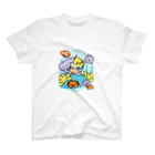 Cody the LovebirdのChubby Bird サンゴ礁を守ろう！　オカメインコと海のお友達 Regular Fit T-Shirt