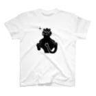カイヅカの猫土偶ブラック スタンダードTシャツ